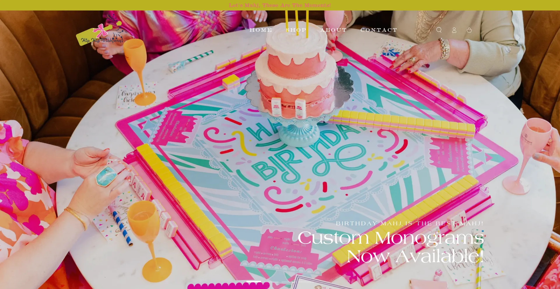 Website screenshot of Hiphipmahjong.com