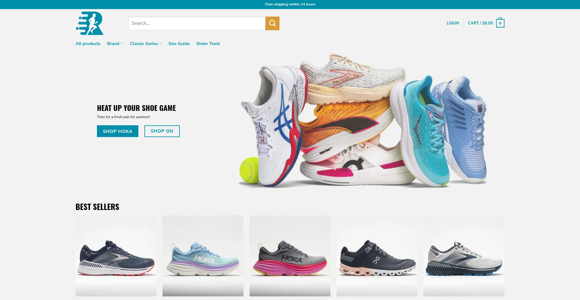 Website screenshot of Hitorunner.shop