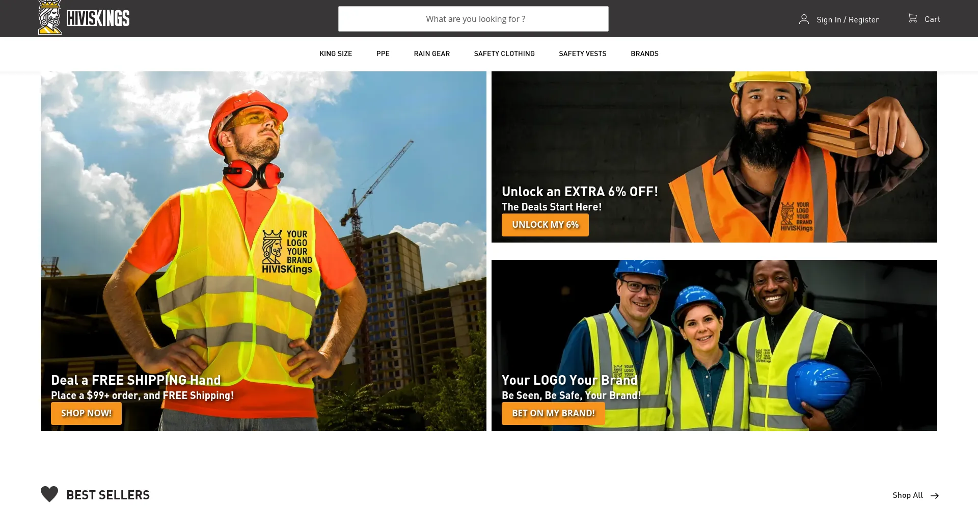 Website screenshot of Hiviskings.com