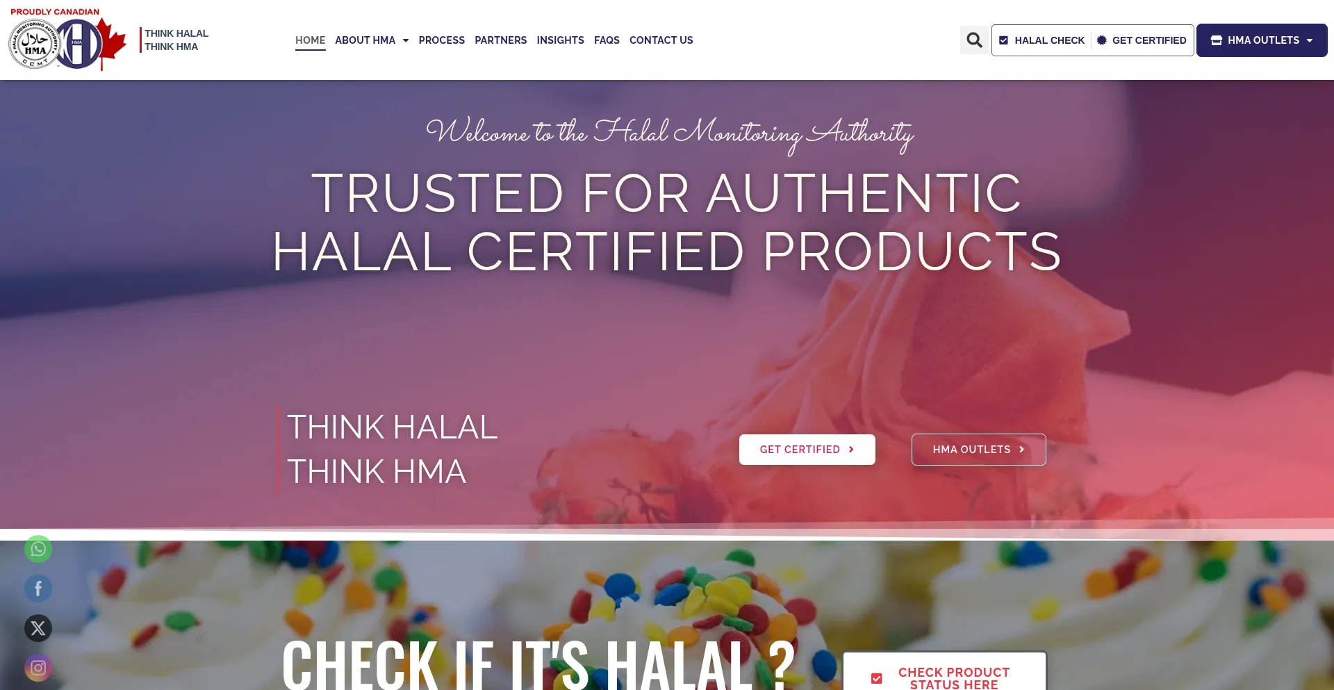 Website screenshot of Hmacanada.org