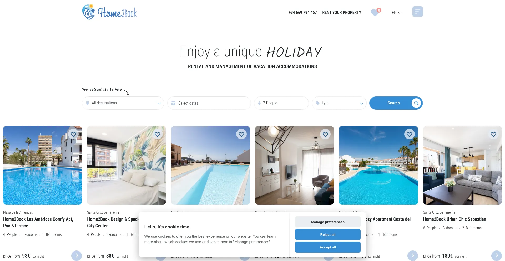Home2book.com Screenshot