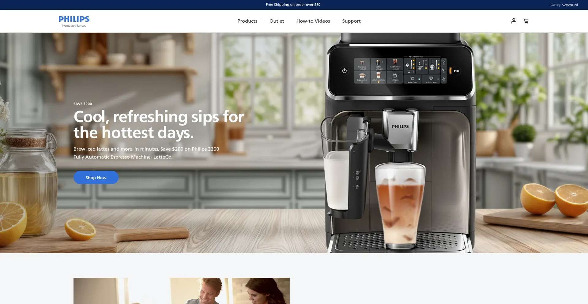 Website screenshot of Home-appliances.philips
