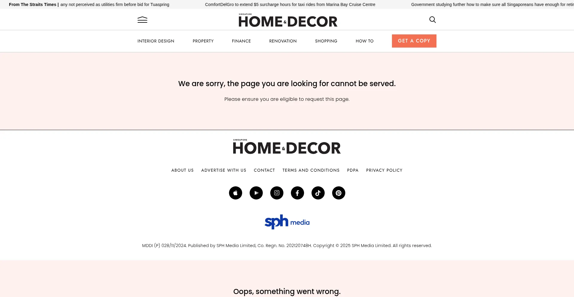 Homeanddecor.com.sg Screenshot