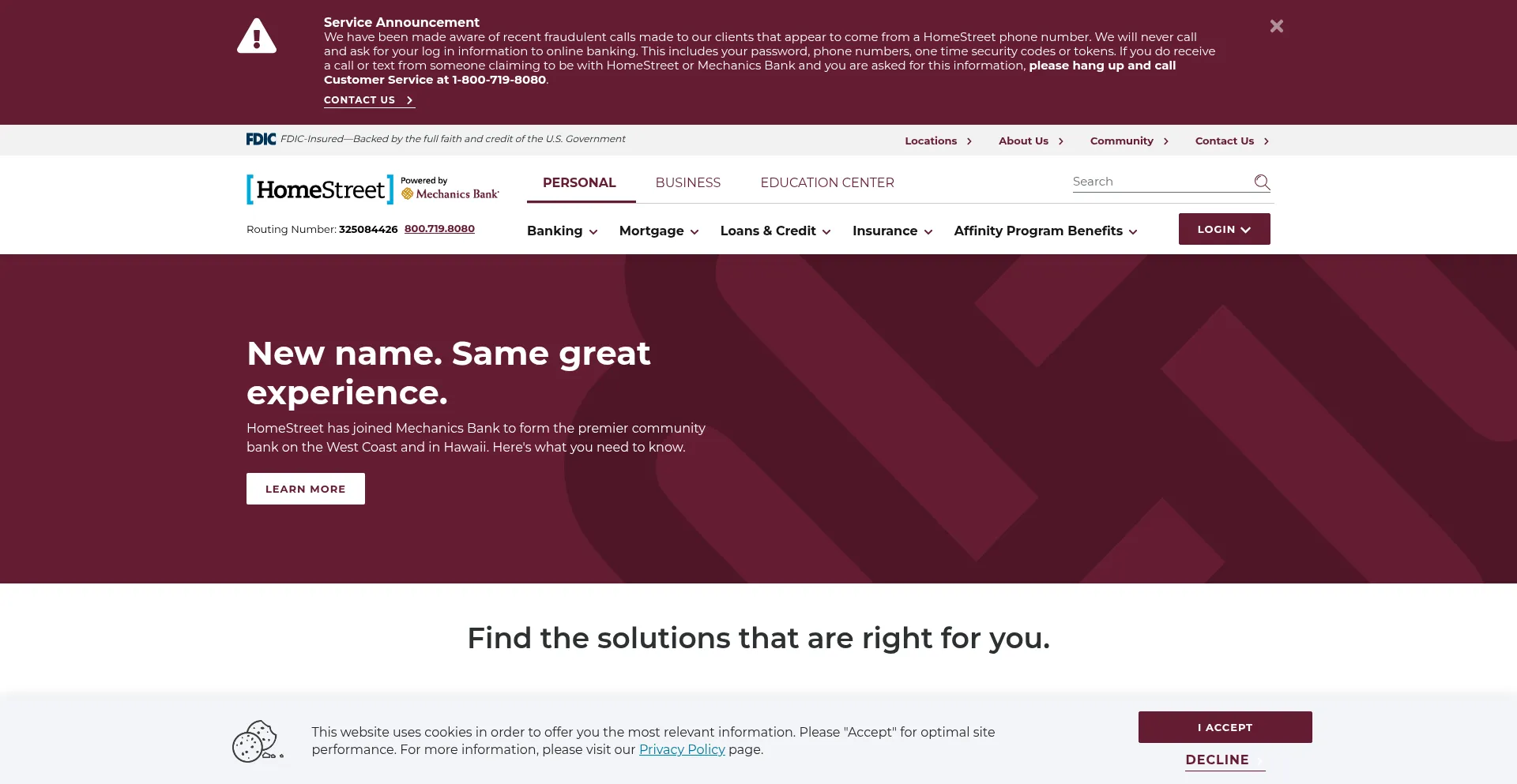 Homestreet.com Screenshot