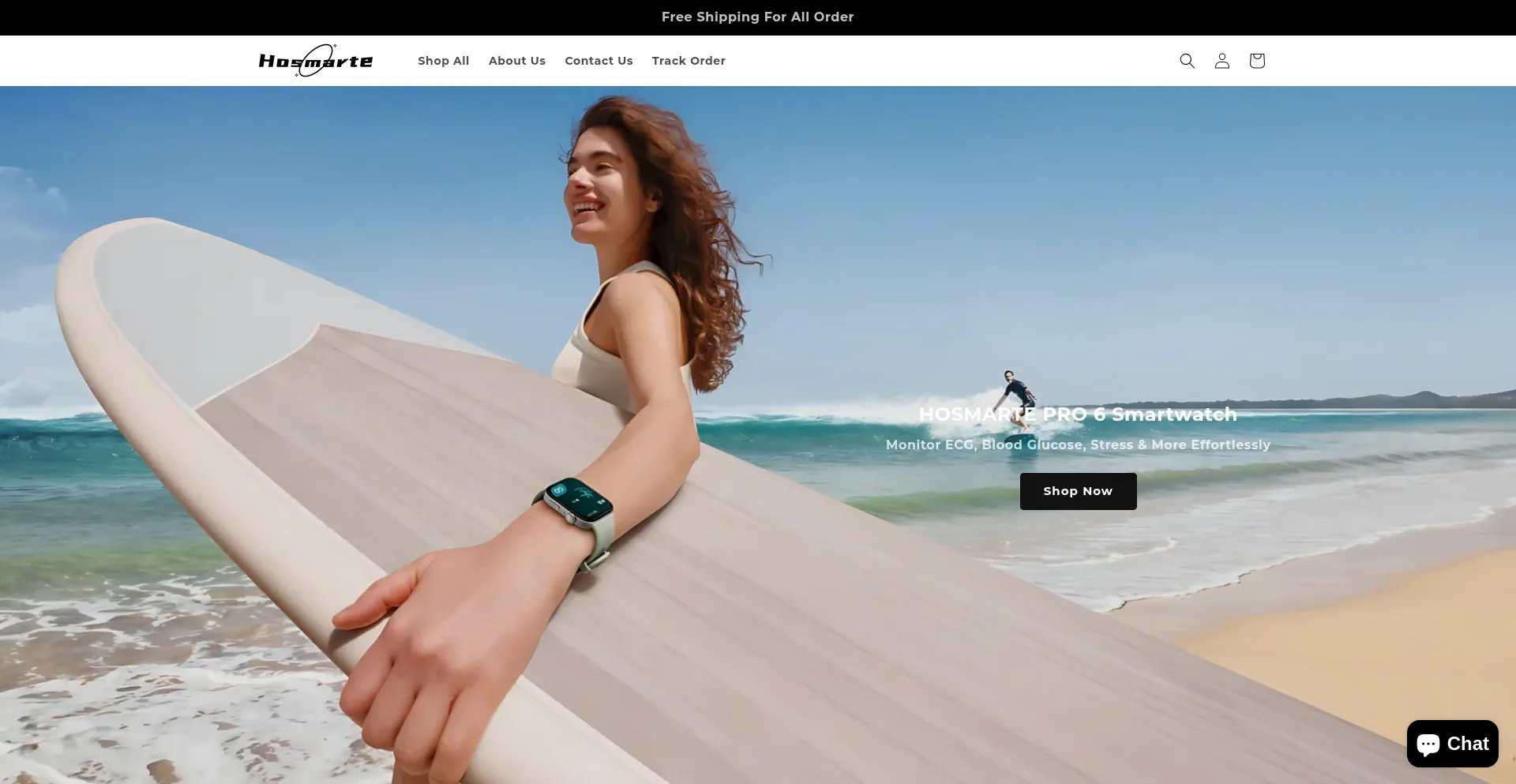 Website screenshot of Hosmarte.com