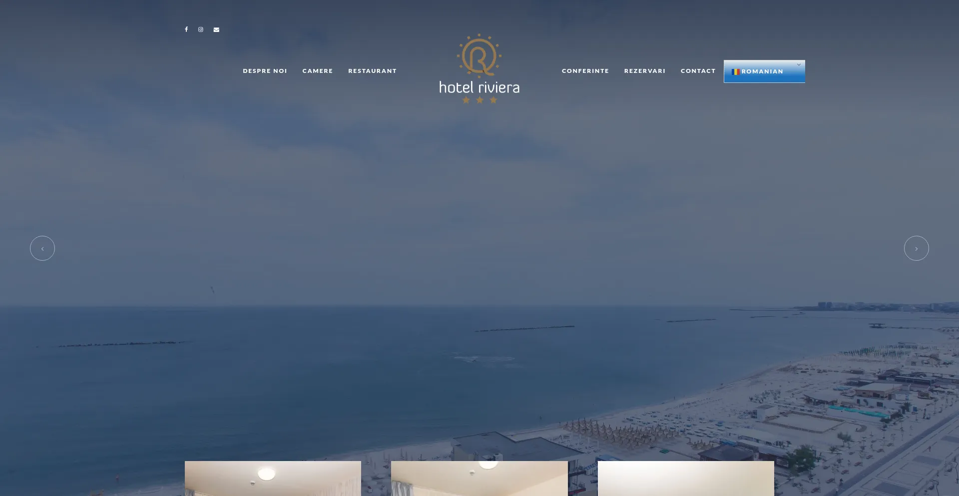 Website screenshot of Hotelriviera.ro