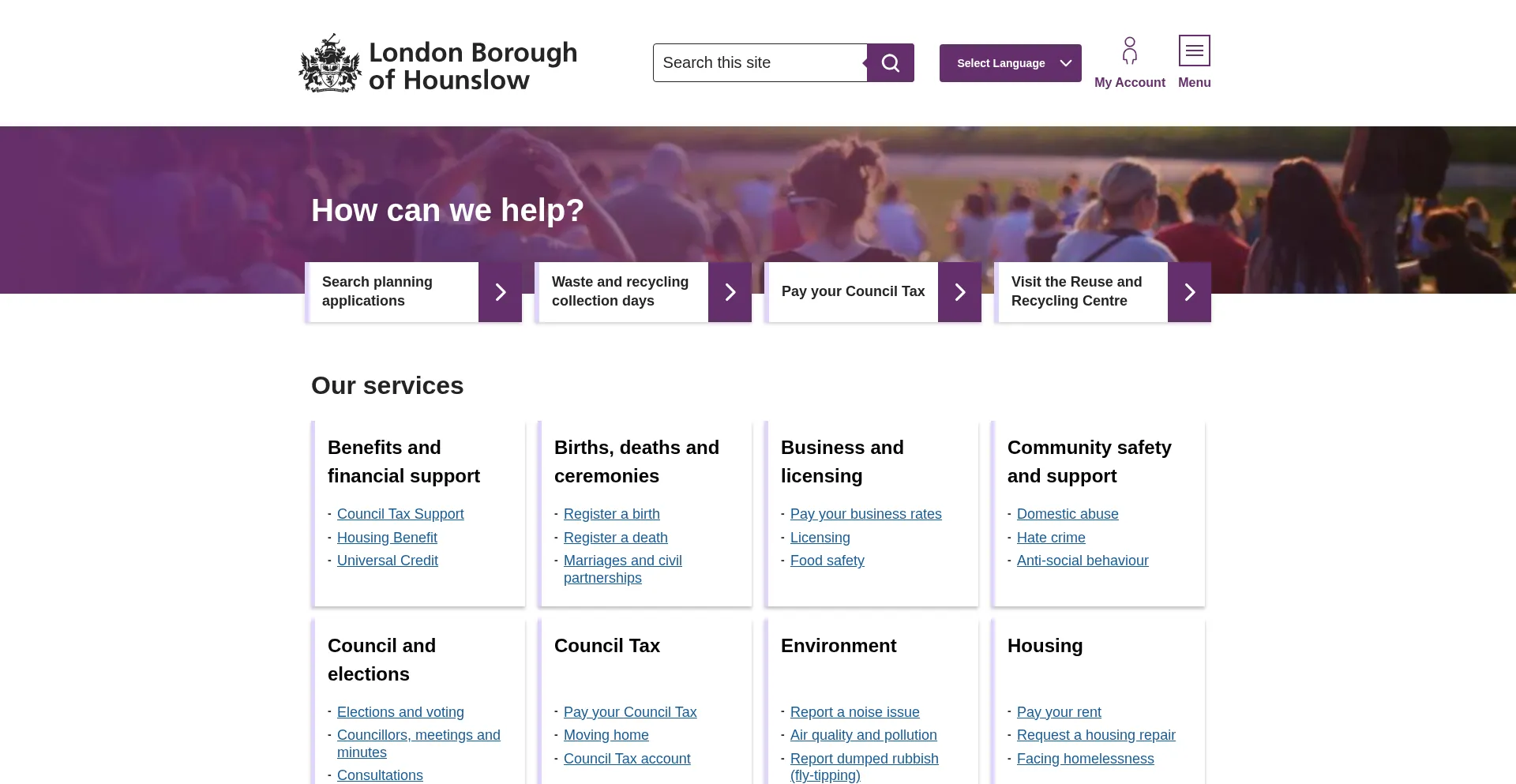 ¿És Seguro y Confiable Hounslow.gov.uk?