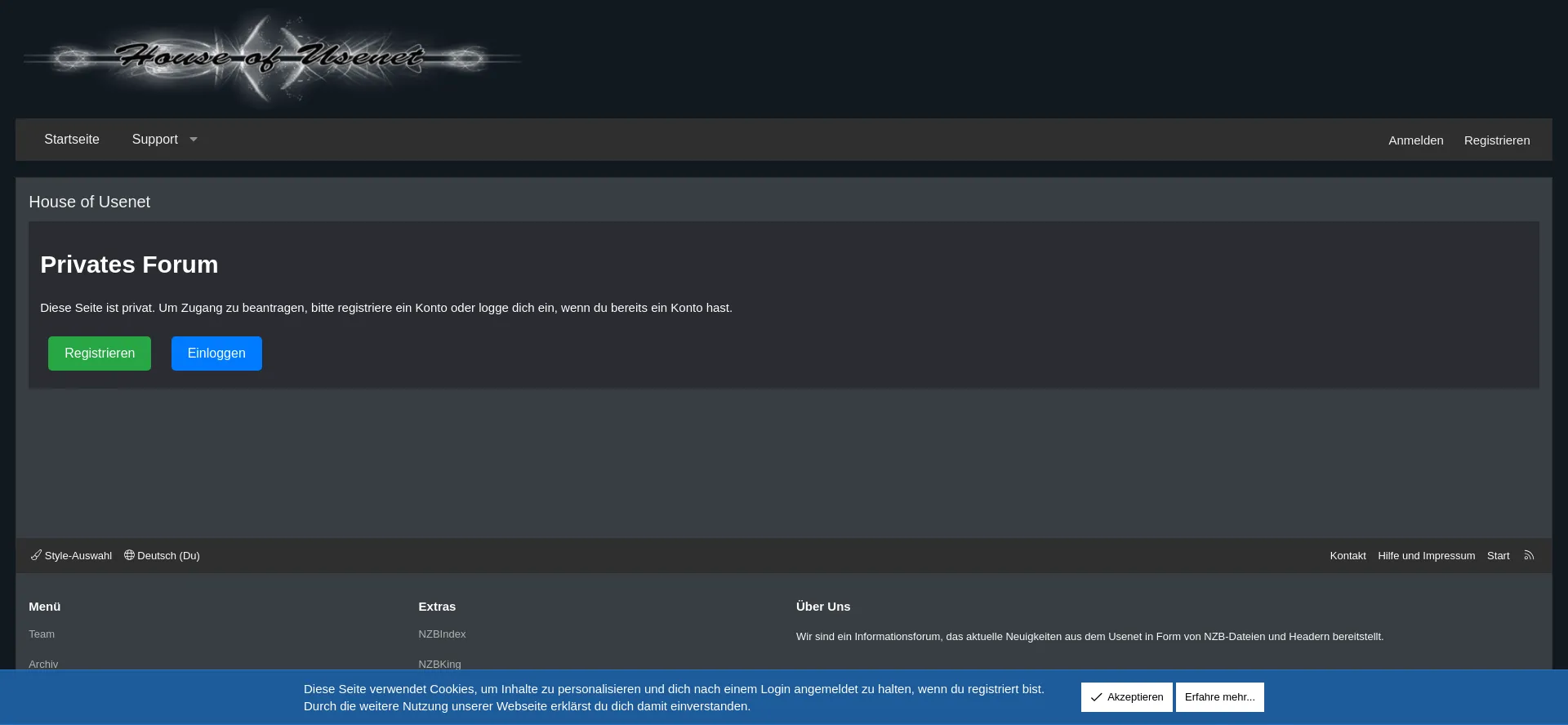 Website screenshot of House-of-usenet.com