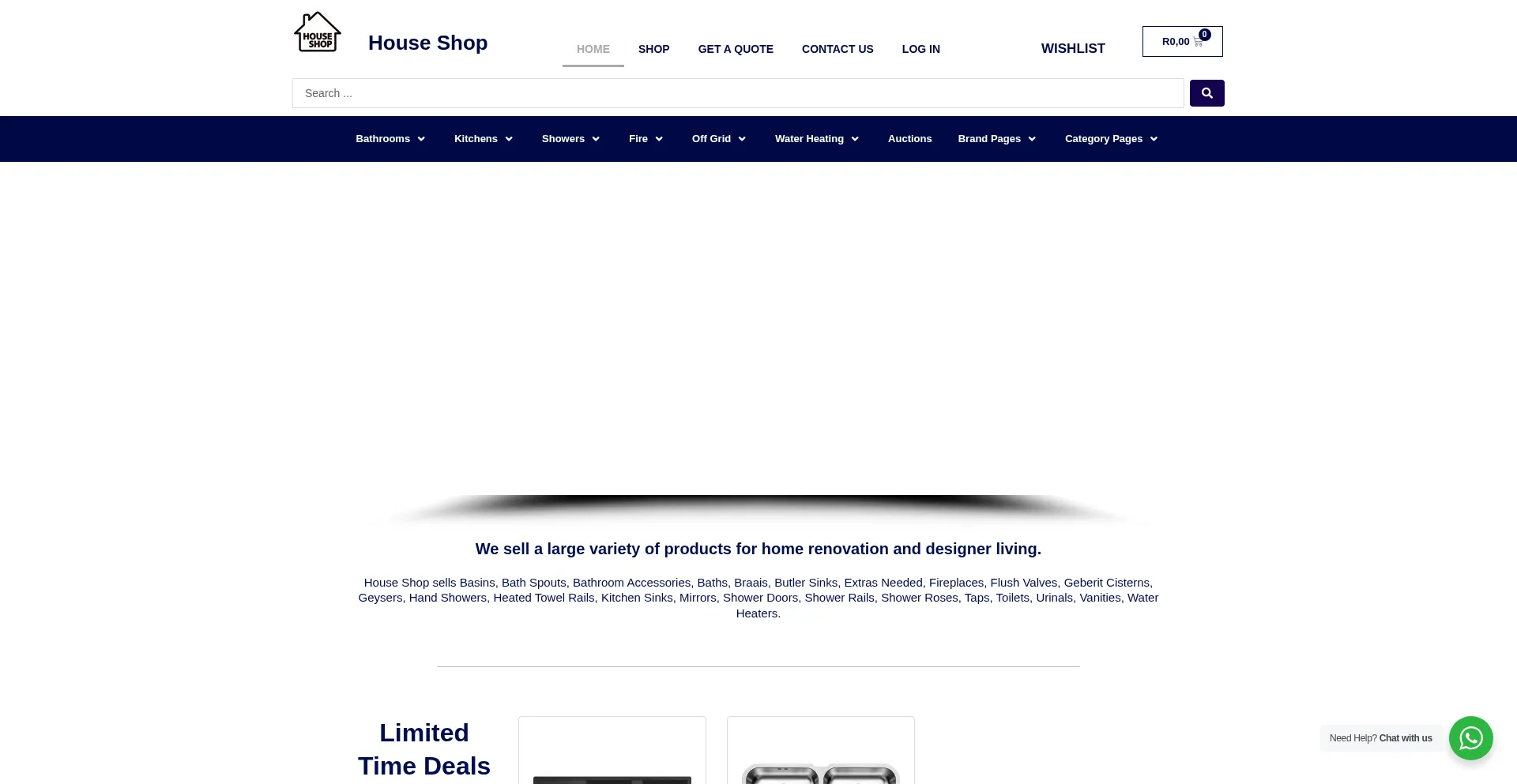 Website screenshot of House-shop.co.za