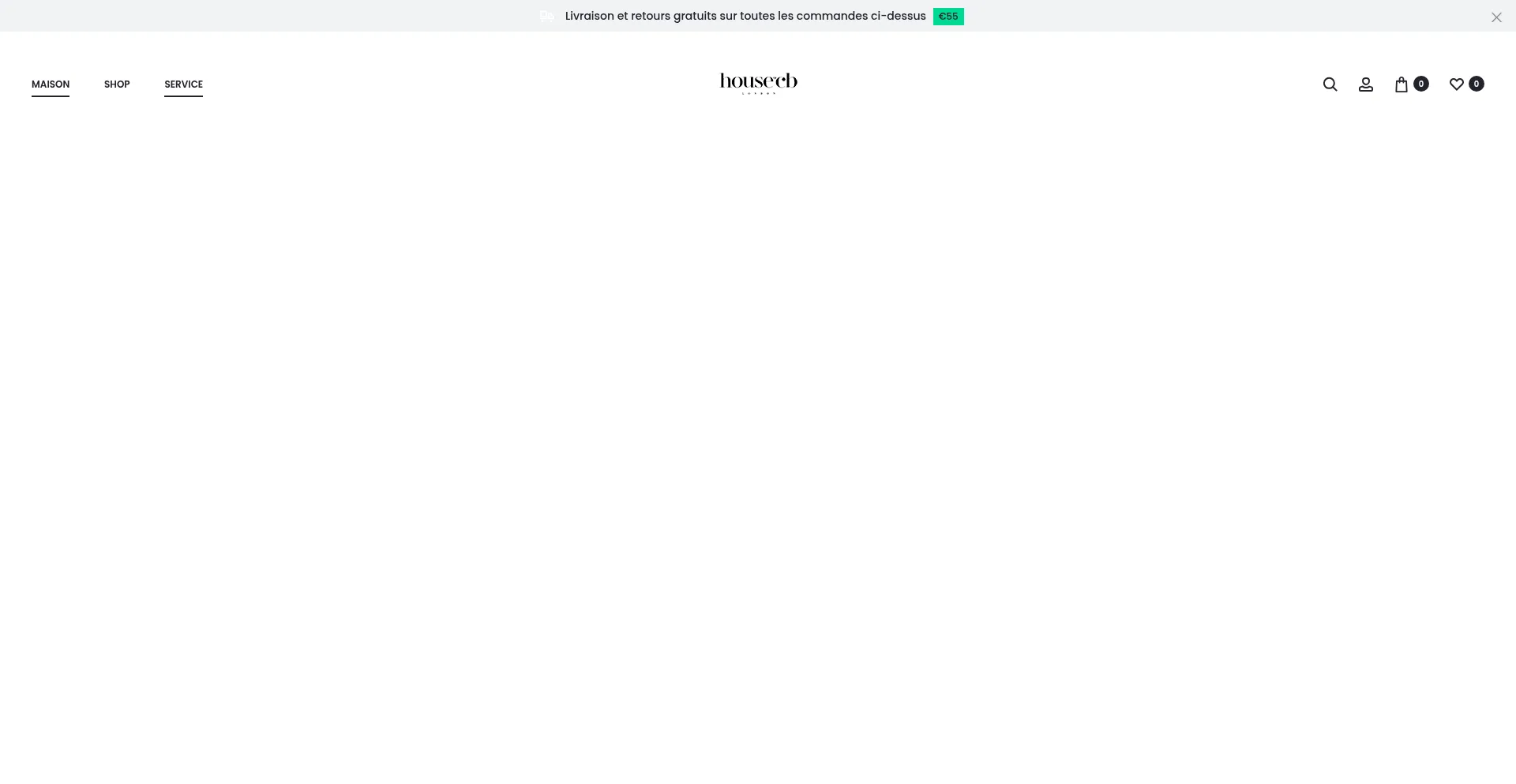Website screenshot of Houseofcbfr.fr