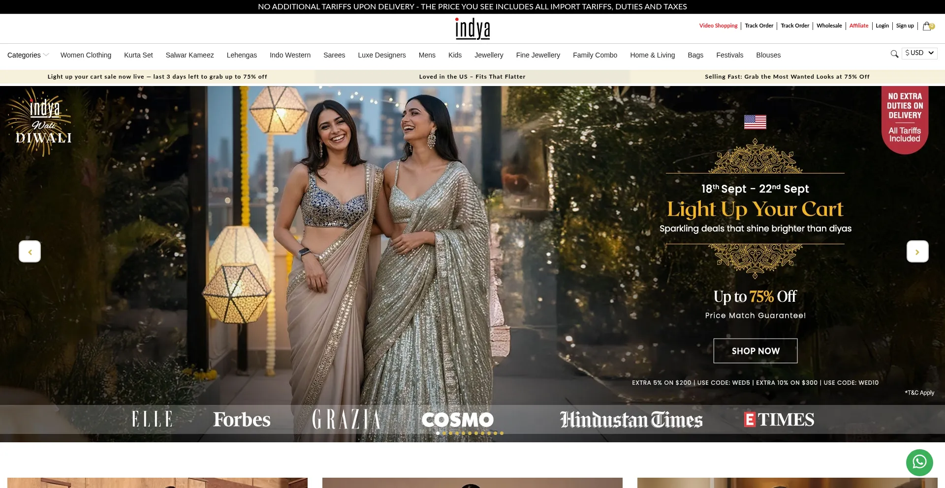 Houseofindya.com Screenshot