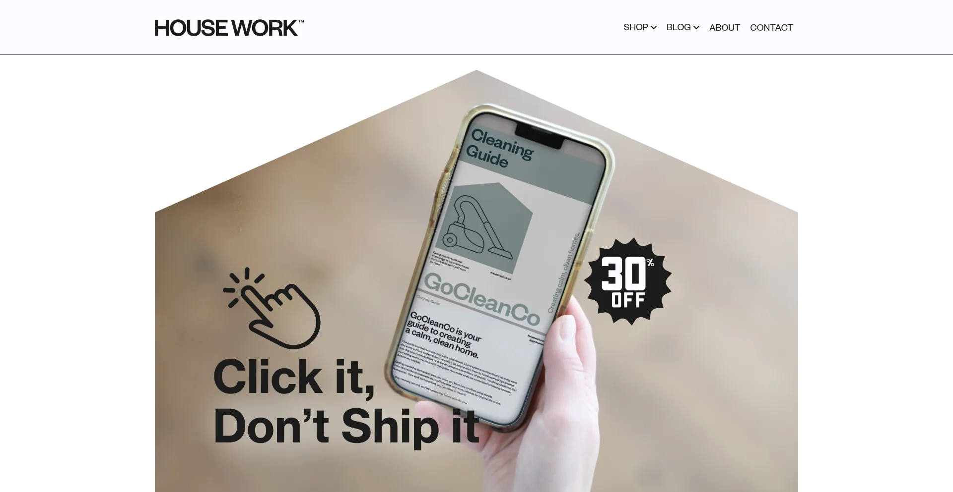 Website screenshot of Housework.com