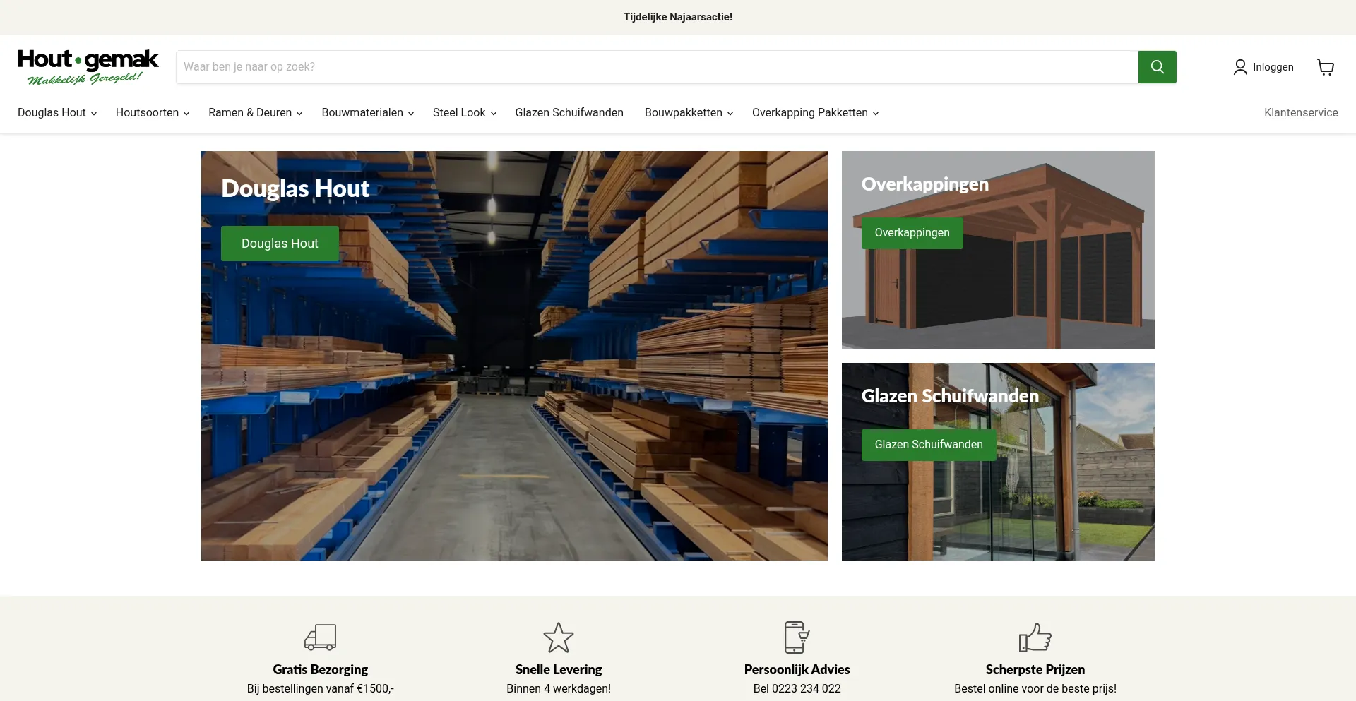 Houtgemak.nl Screenshot
