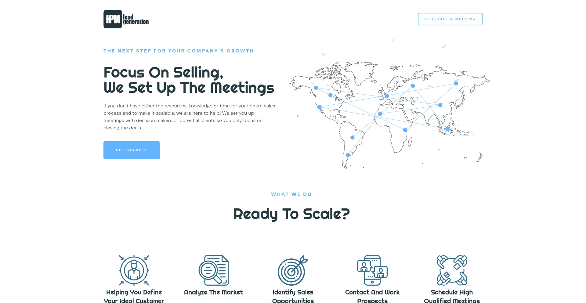 Website screenshot of Hpmgroup.io