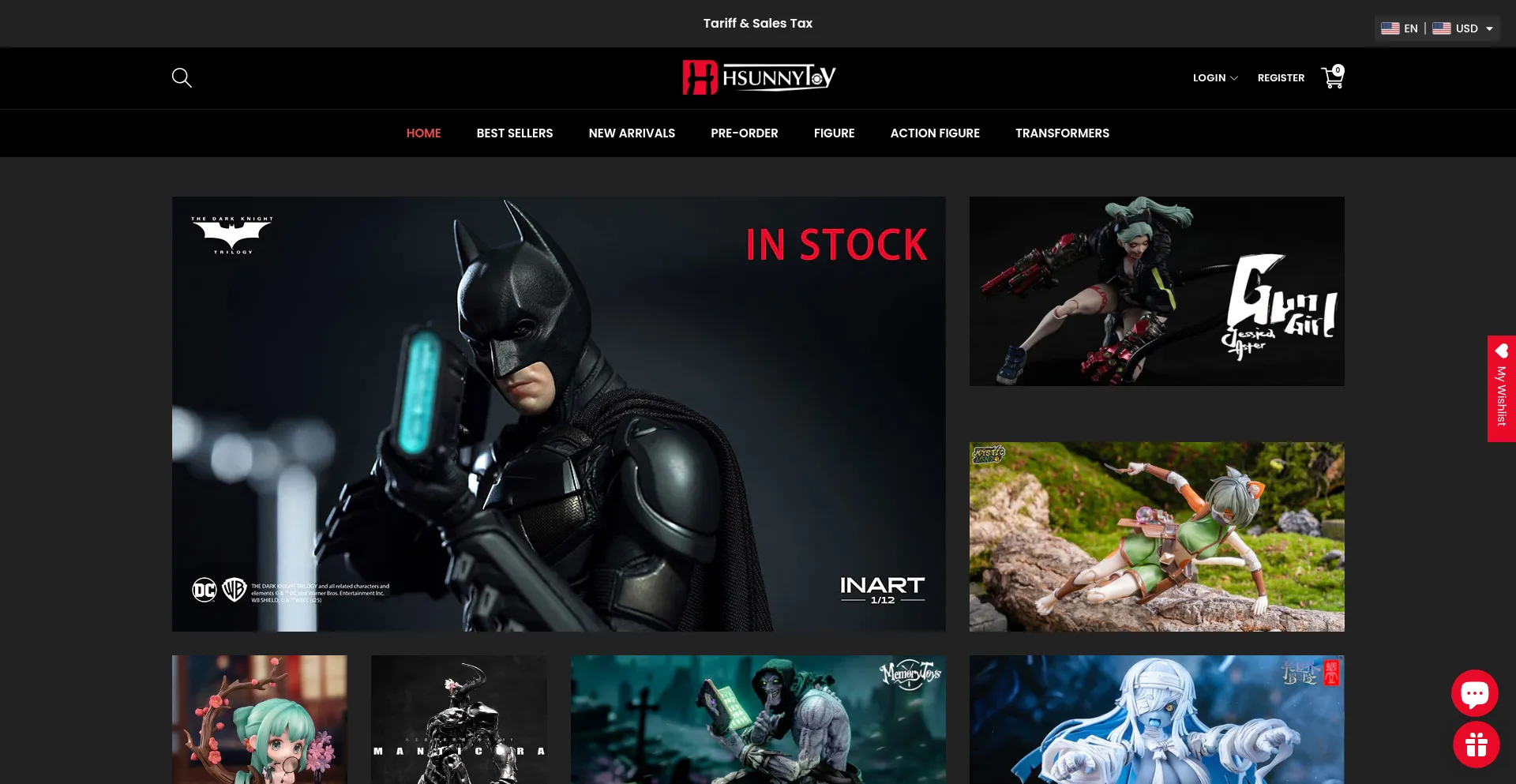 Website screenshot of Hsunnytoy.com