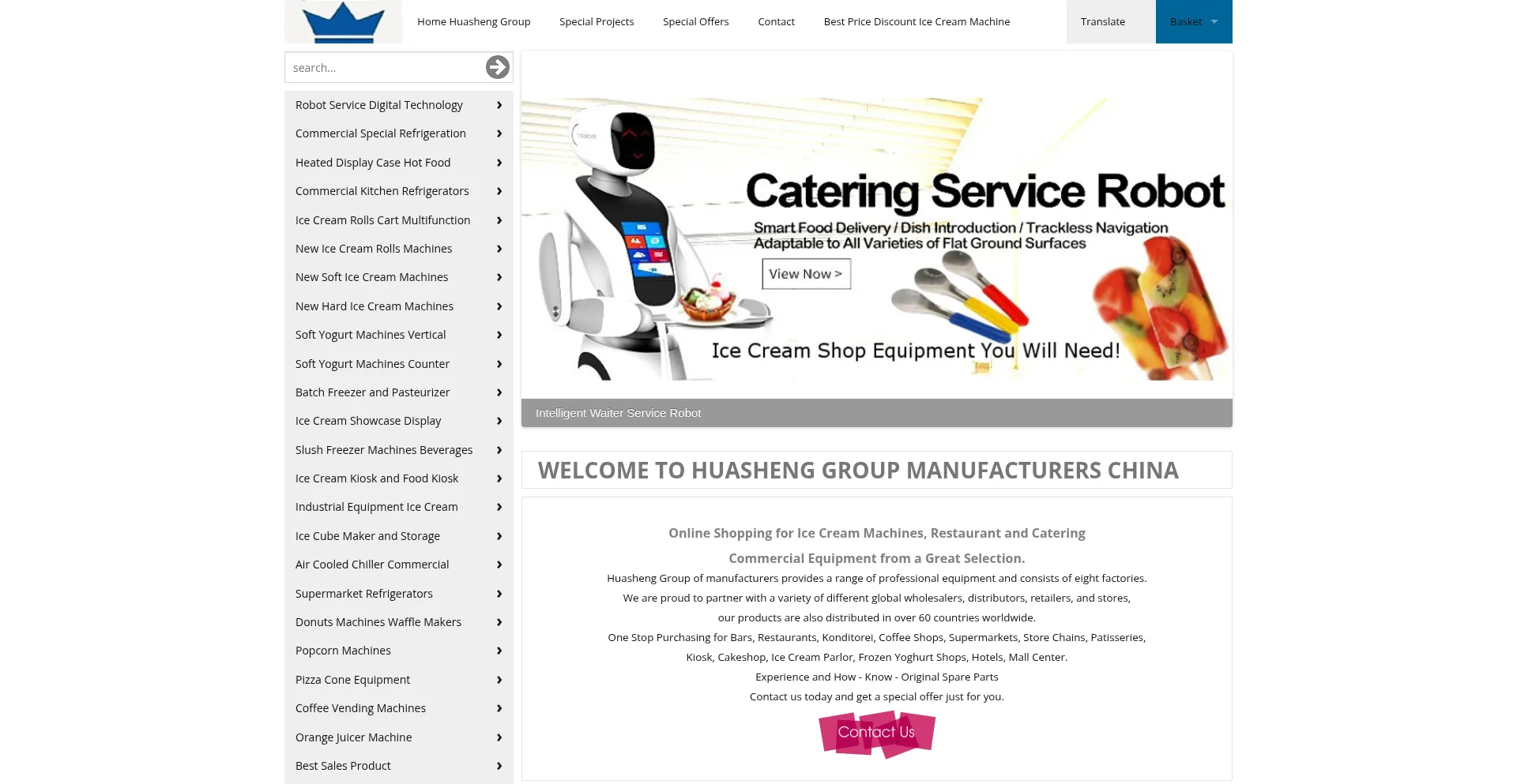 Website screenshot of Huasheng-europe.com
