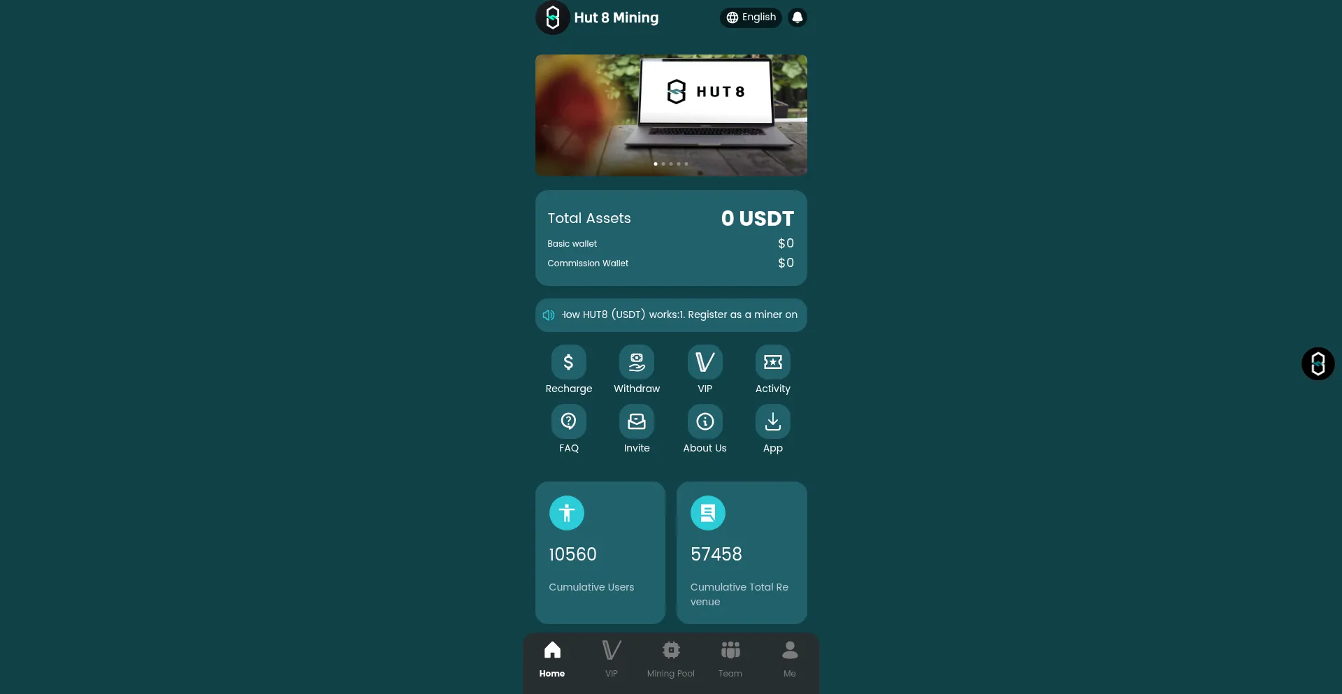 Website screenshot of Hutmini88.com
