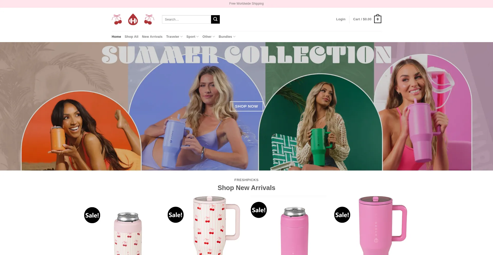 Website screenshot of Hydrajugbottle.site
