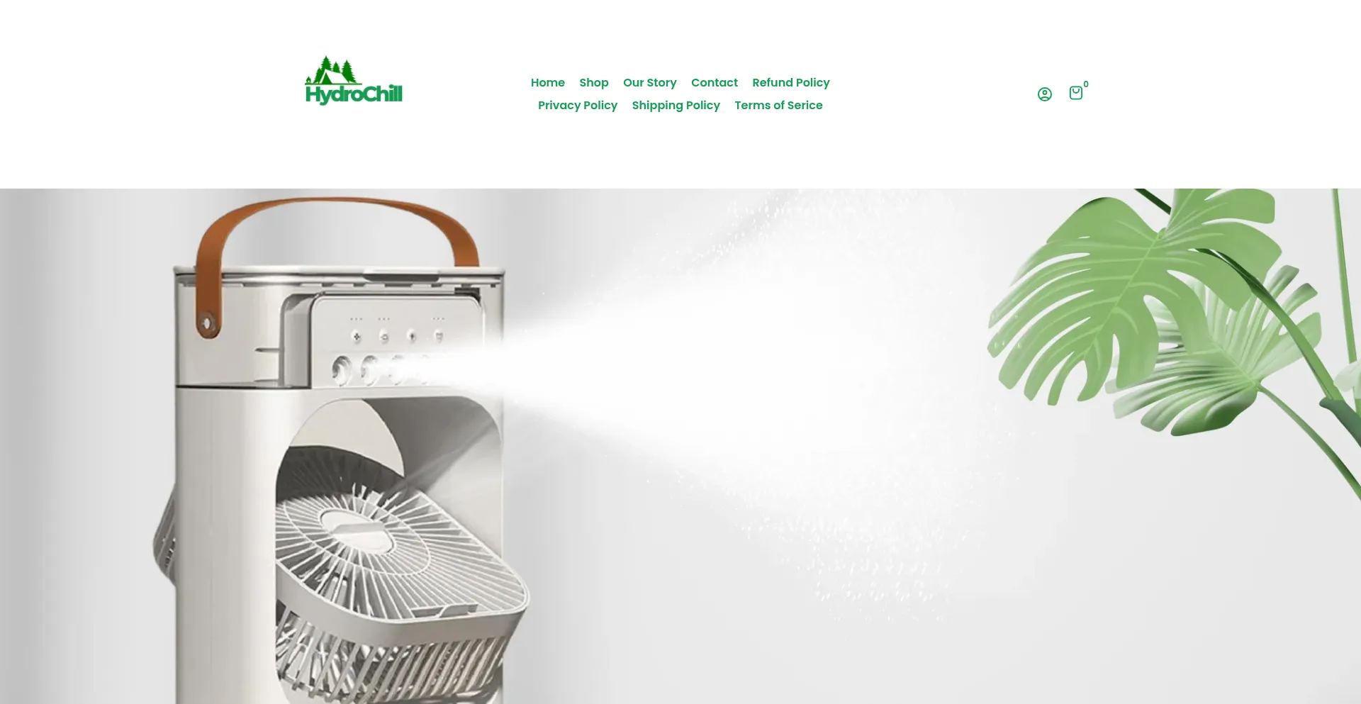 Website screenshot of Hydrochillco.com