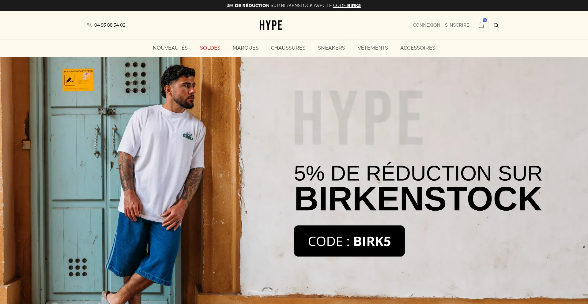 Website screenshot of Hype-shoes.com