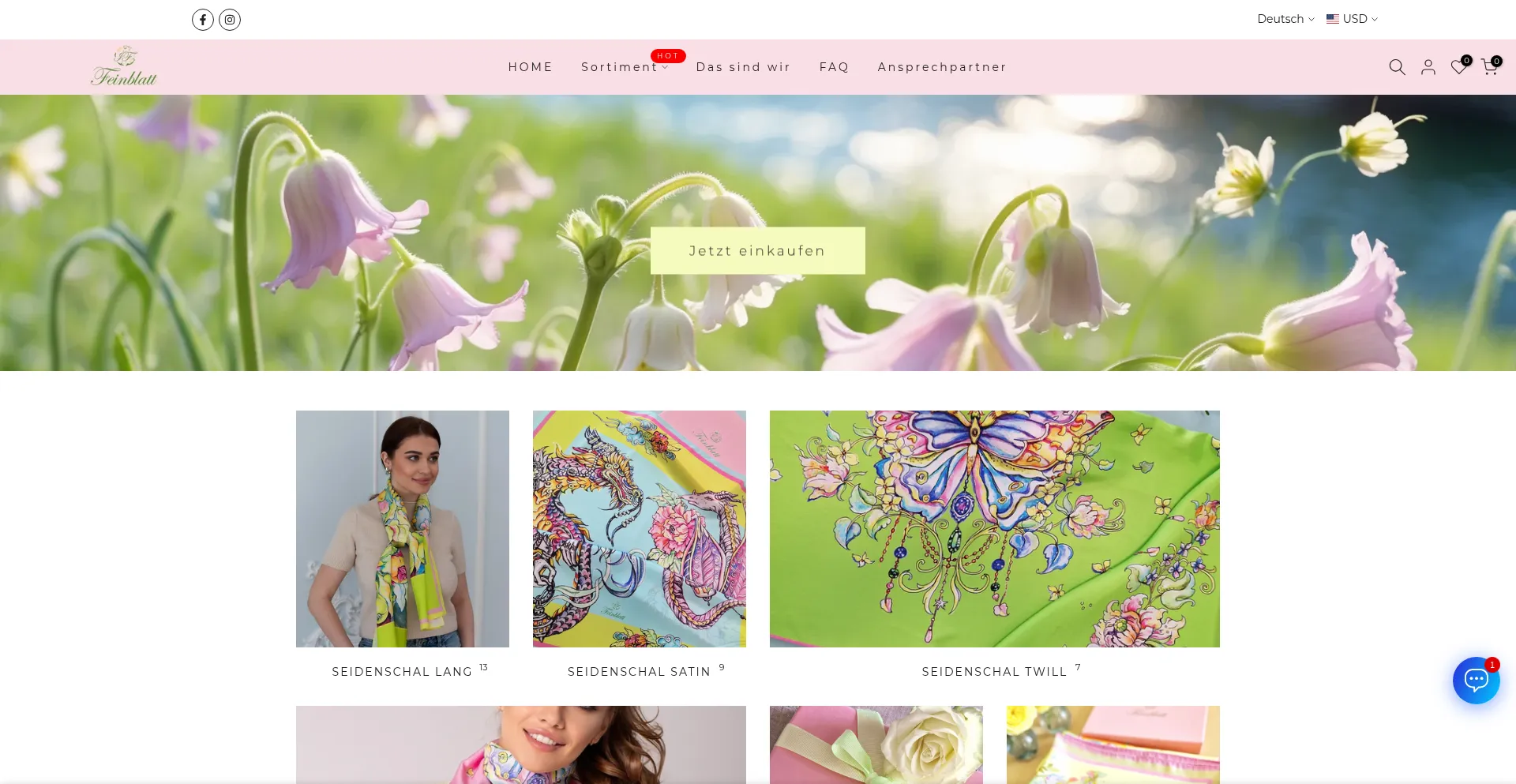 Website screenshot of I-feinblatt.com