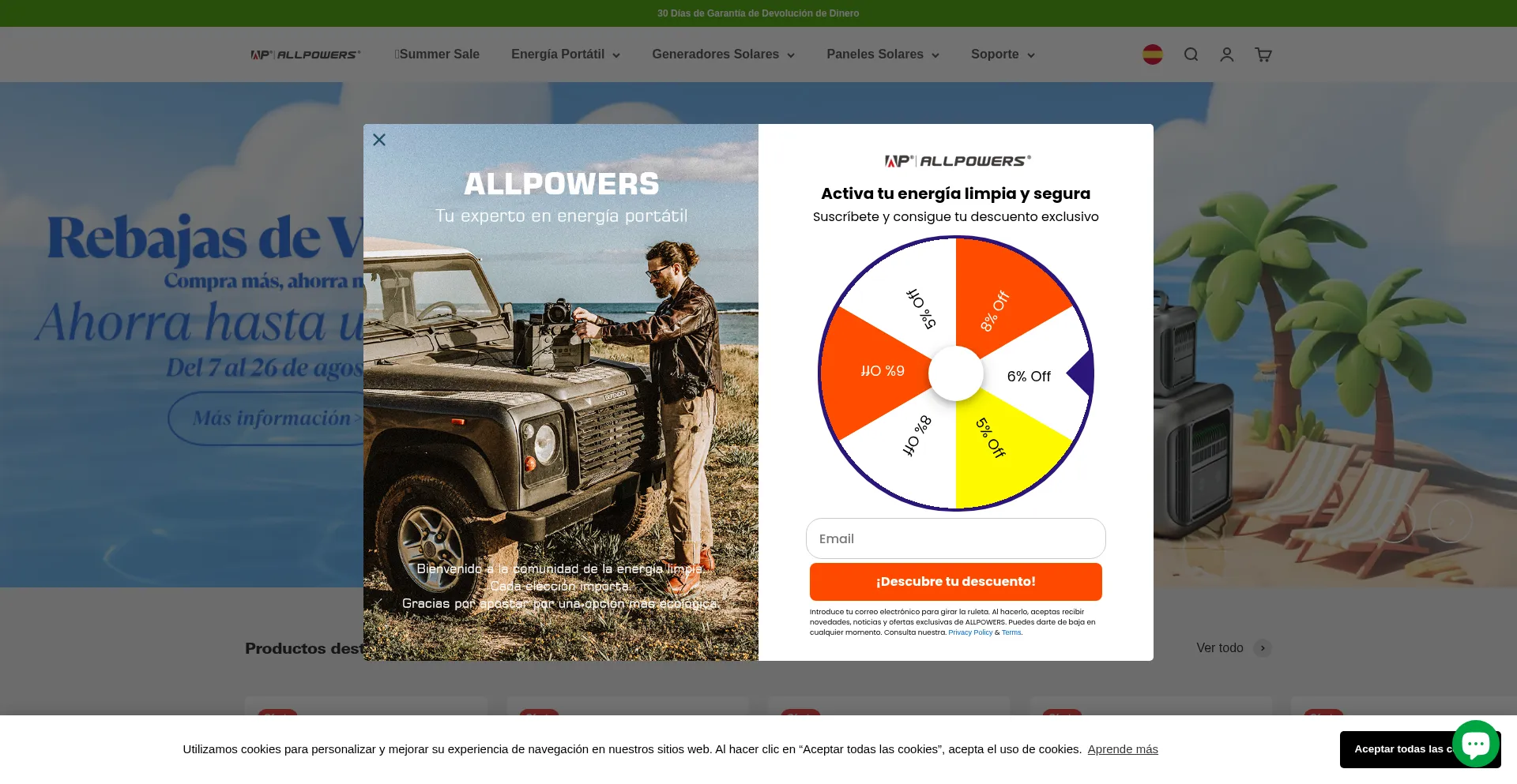 Website screenshot of Iallpowers.es