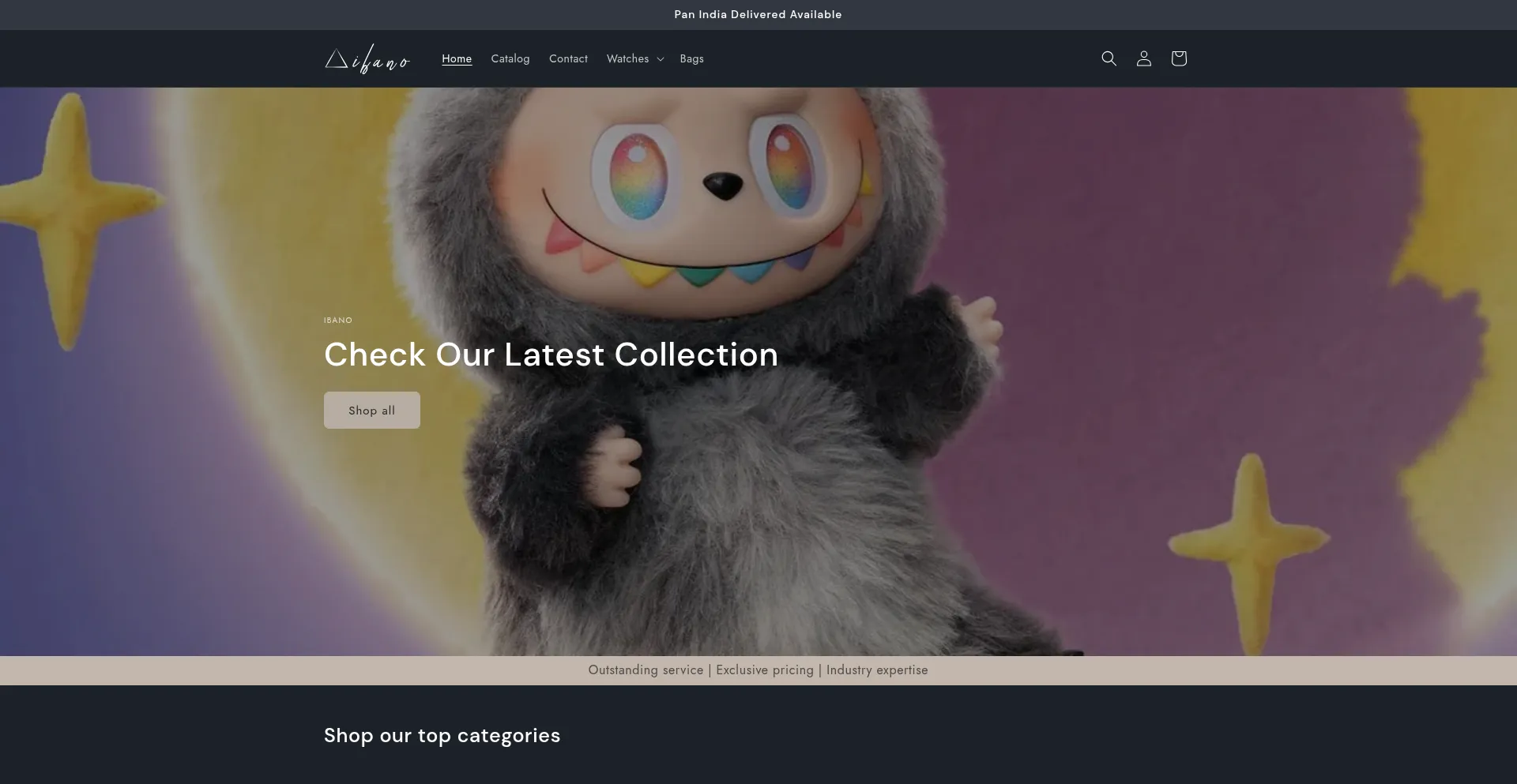 Website screenshot of Ibano.in