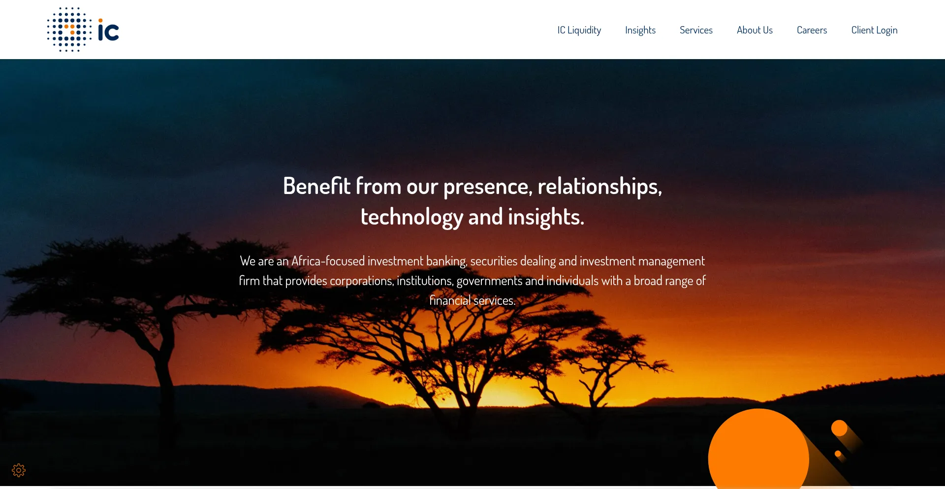 Website screenshot of Ic.africa