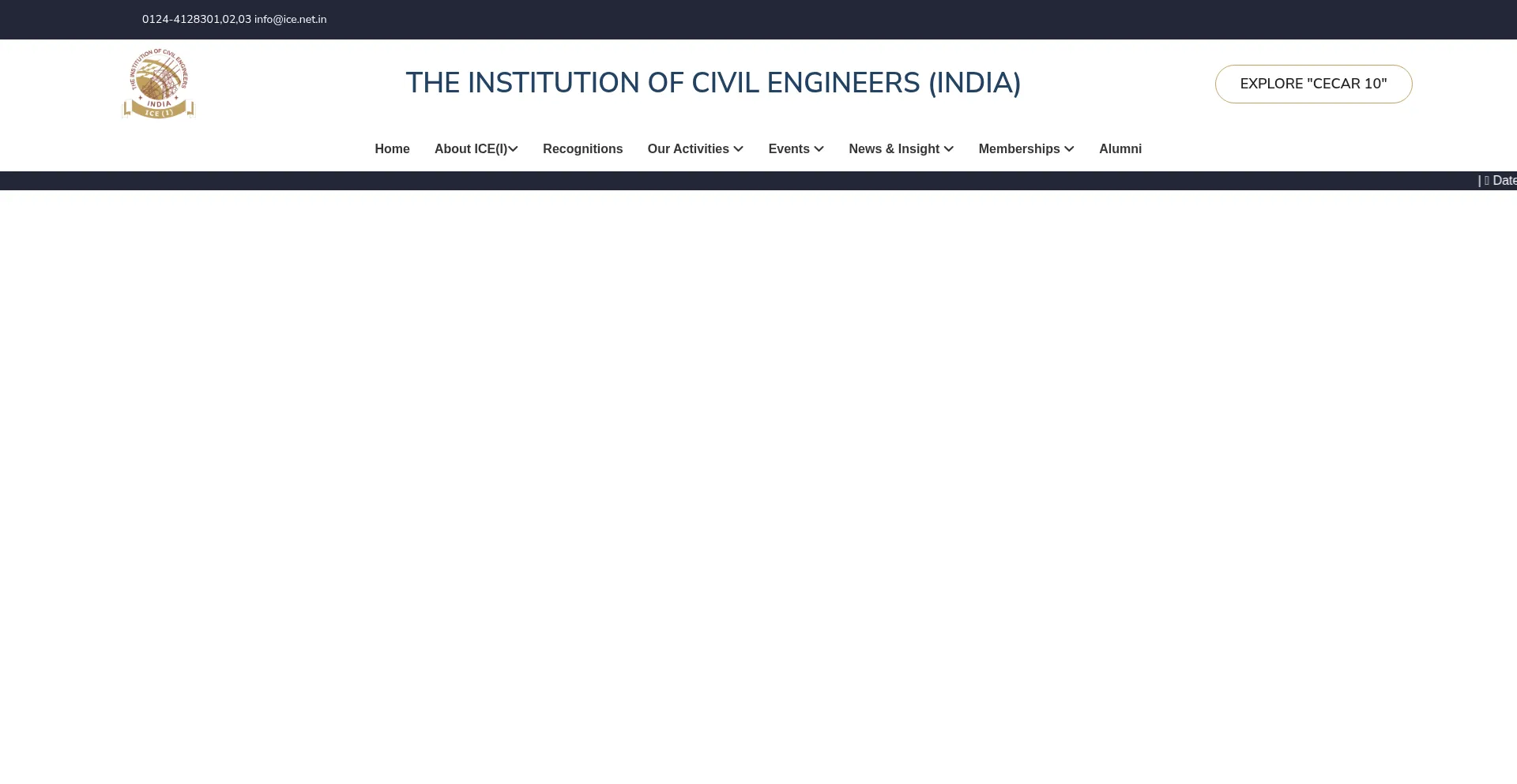 Website screenshot of Ice.net.in