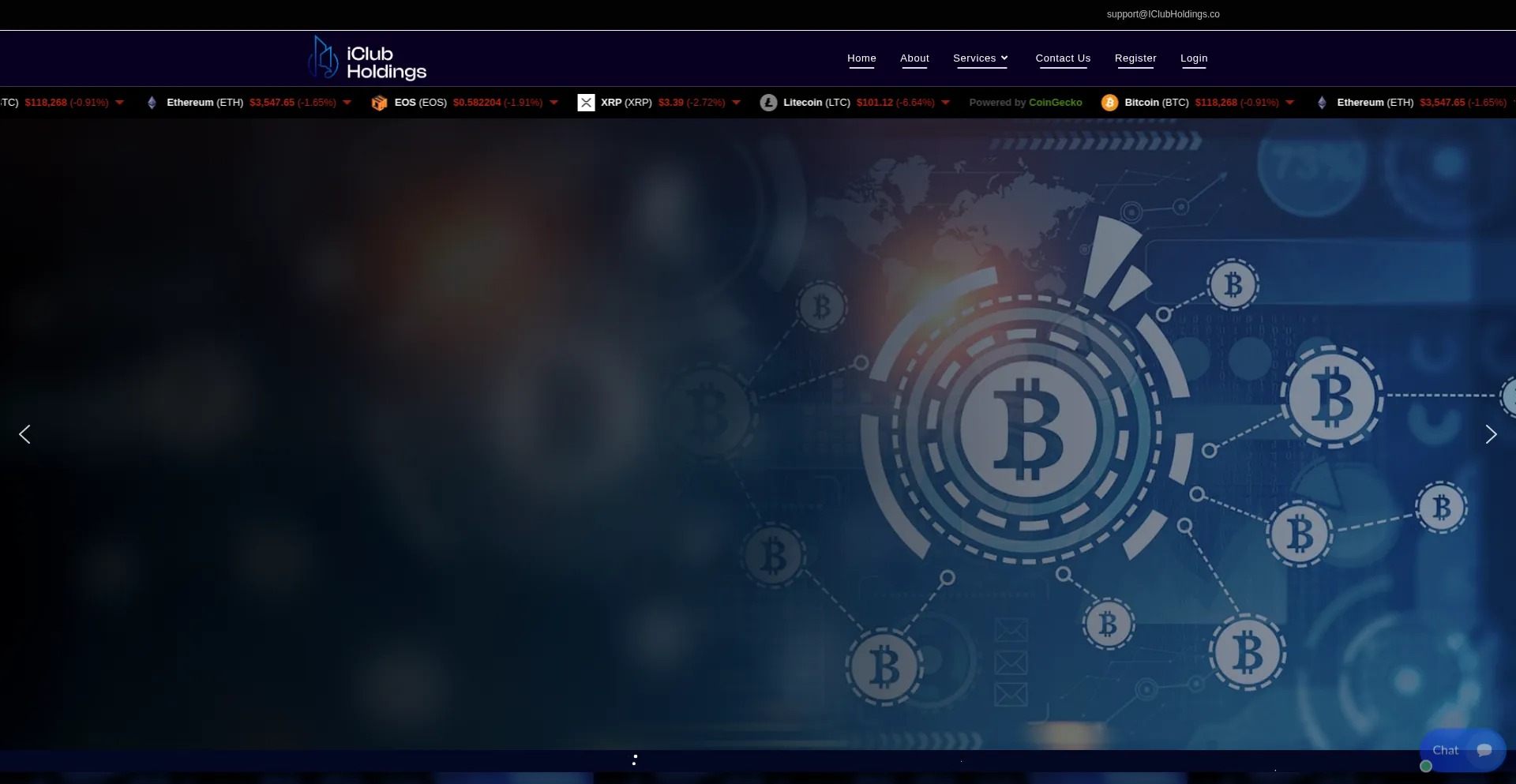 Website screenshot of Iclubholdings.co