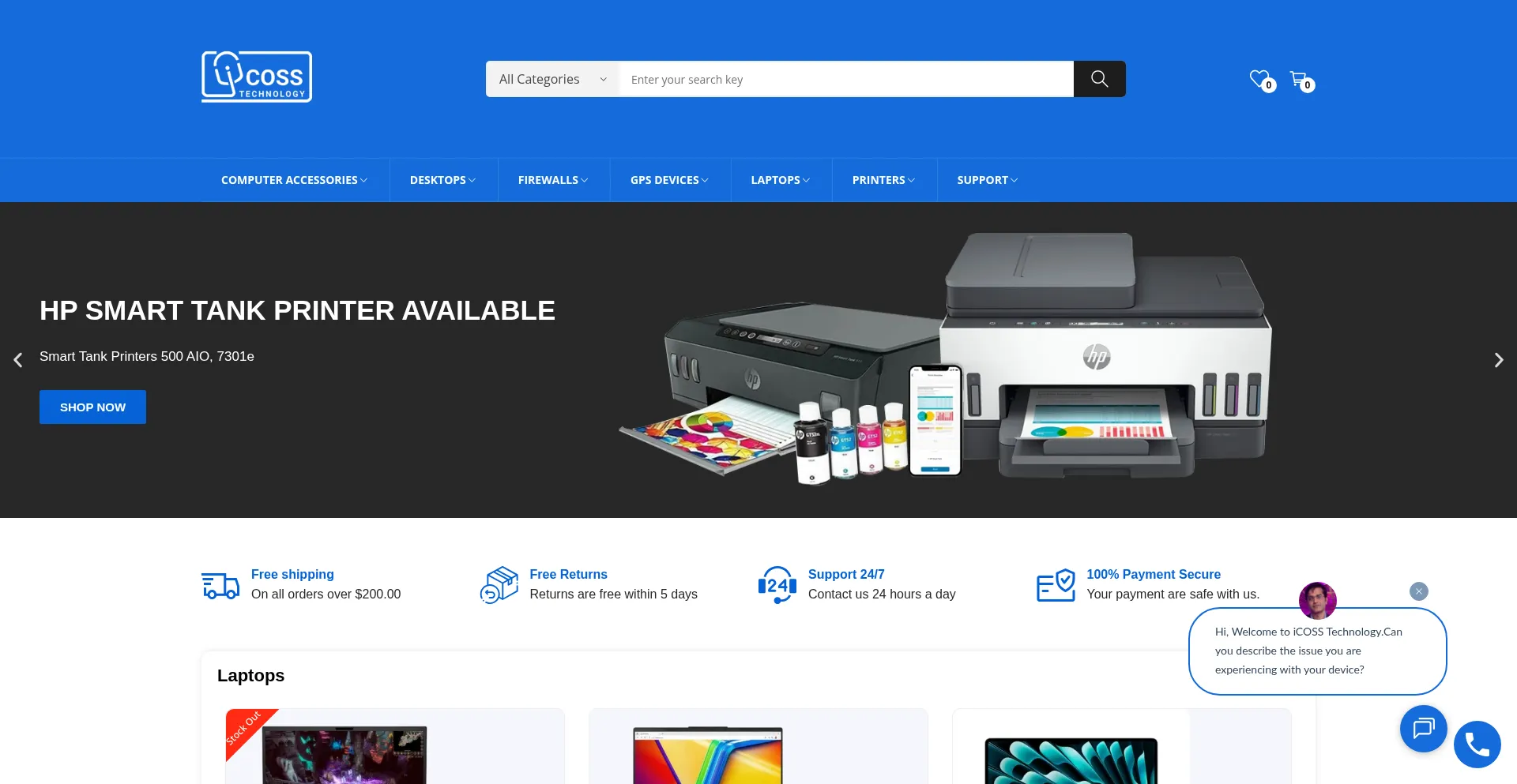 Icosstech.com Screenshot