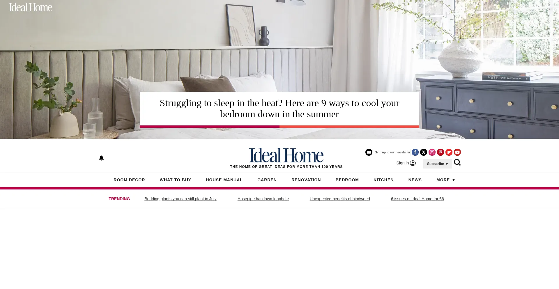 Website screenshot of Idealhome.co.uk