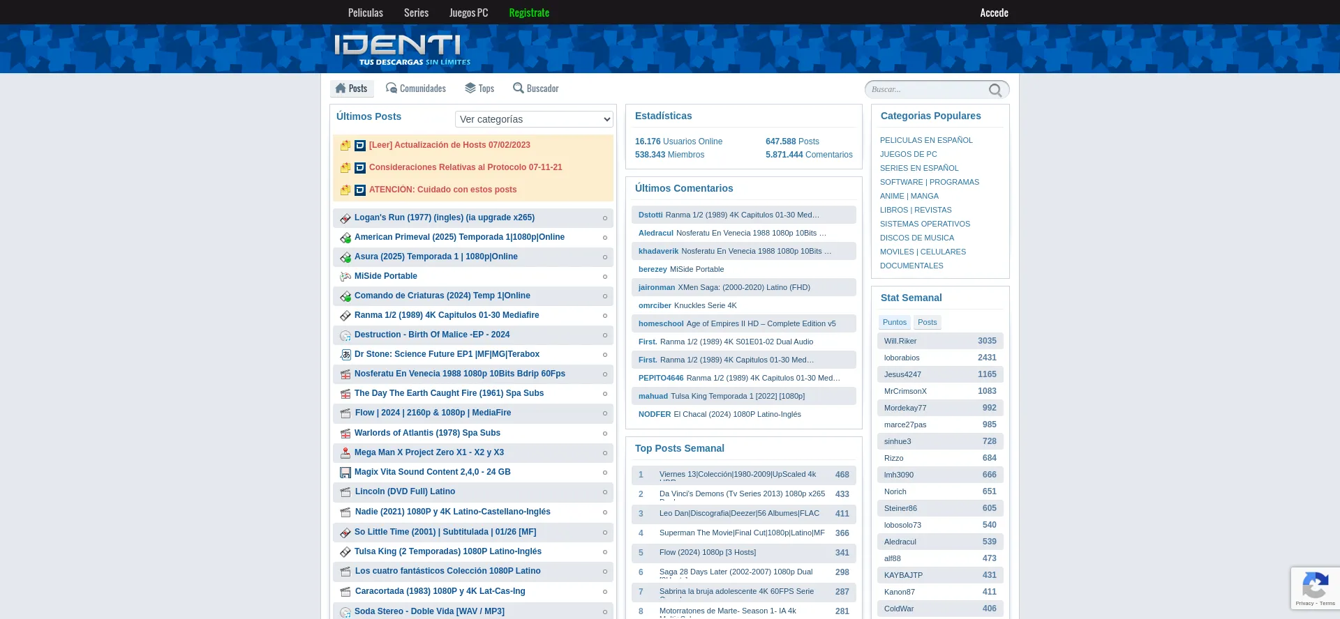Website screenshot of Identi.io