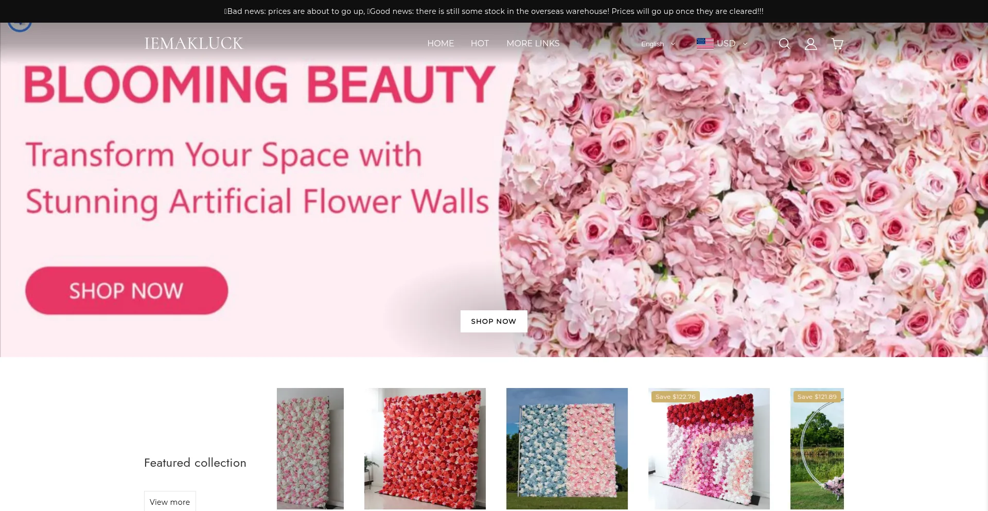 Website screenshot of Iemakluck.com