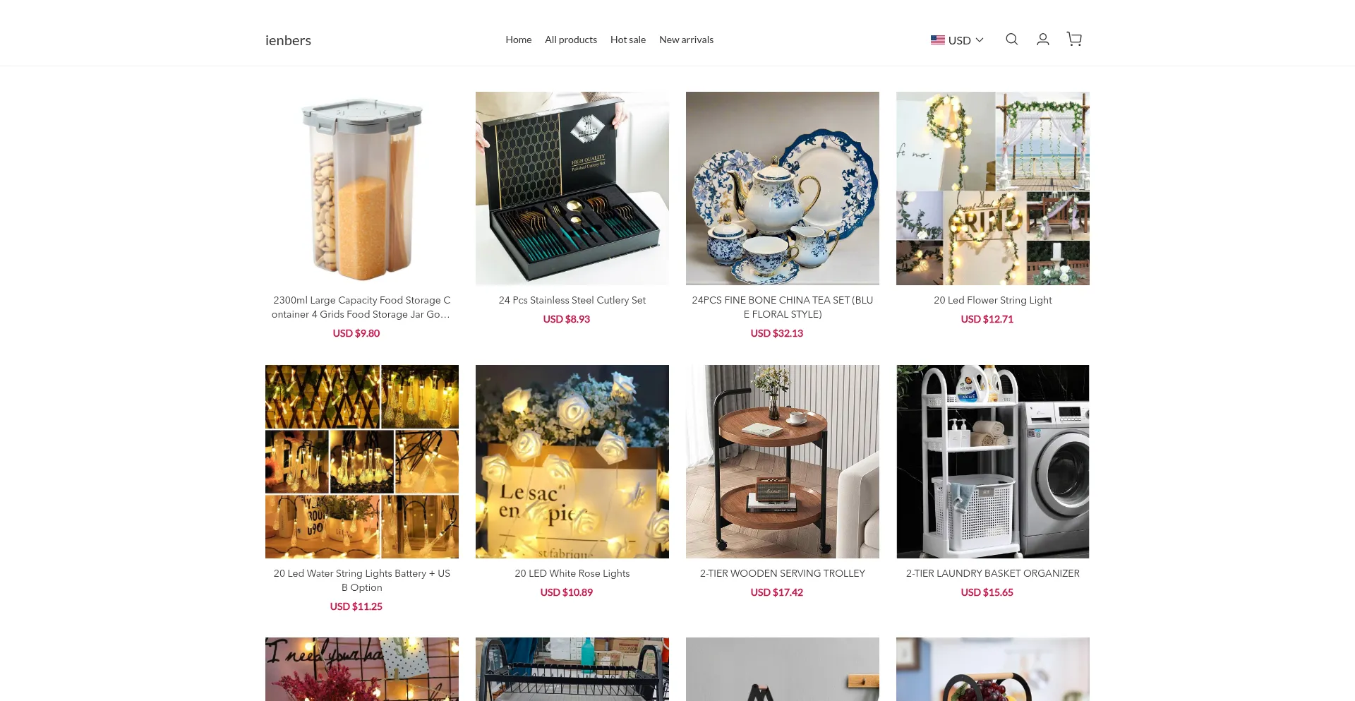 Website screenshot of Ienbers.com