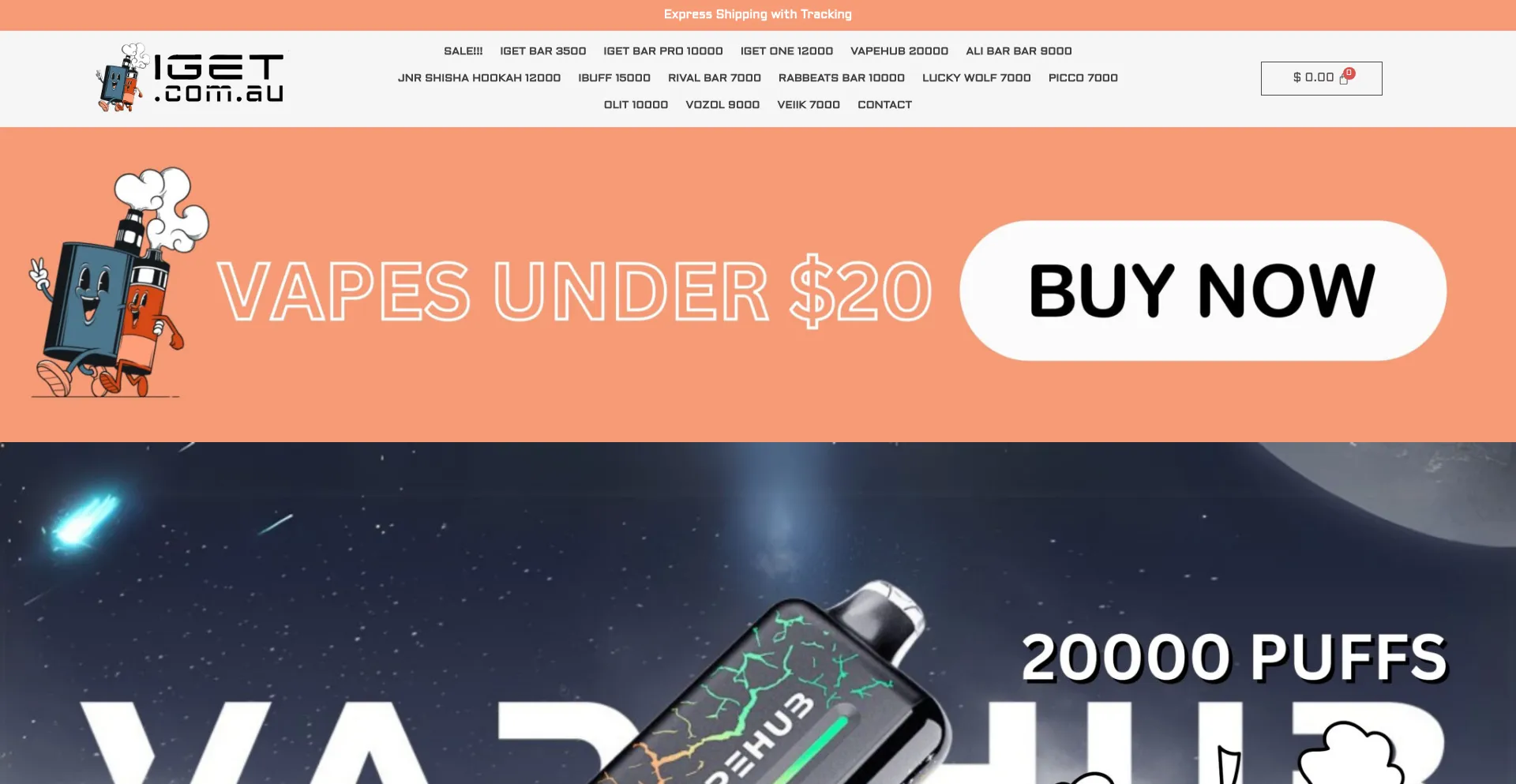 Website screenshot of Iget.com.au