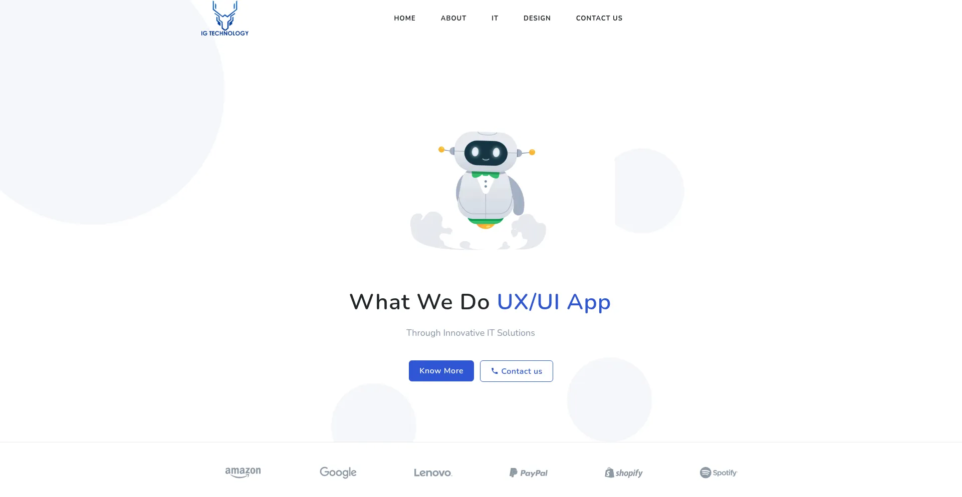 Website screenshot of Igtech.ae