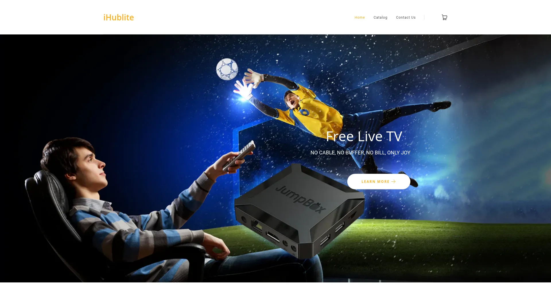 Website screenshot of Ihublite.com