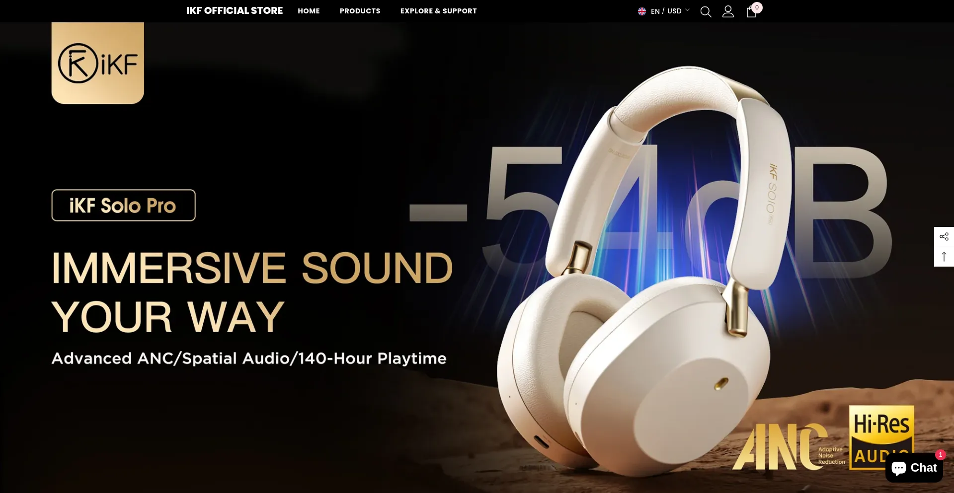 Website screenshot of Ikfaudio.com