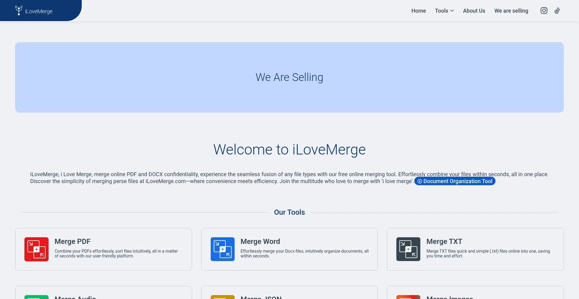 Ilovemerge.com Screenshot