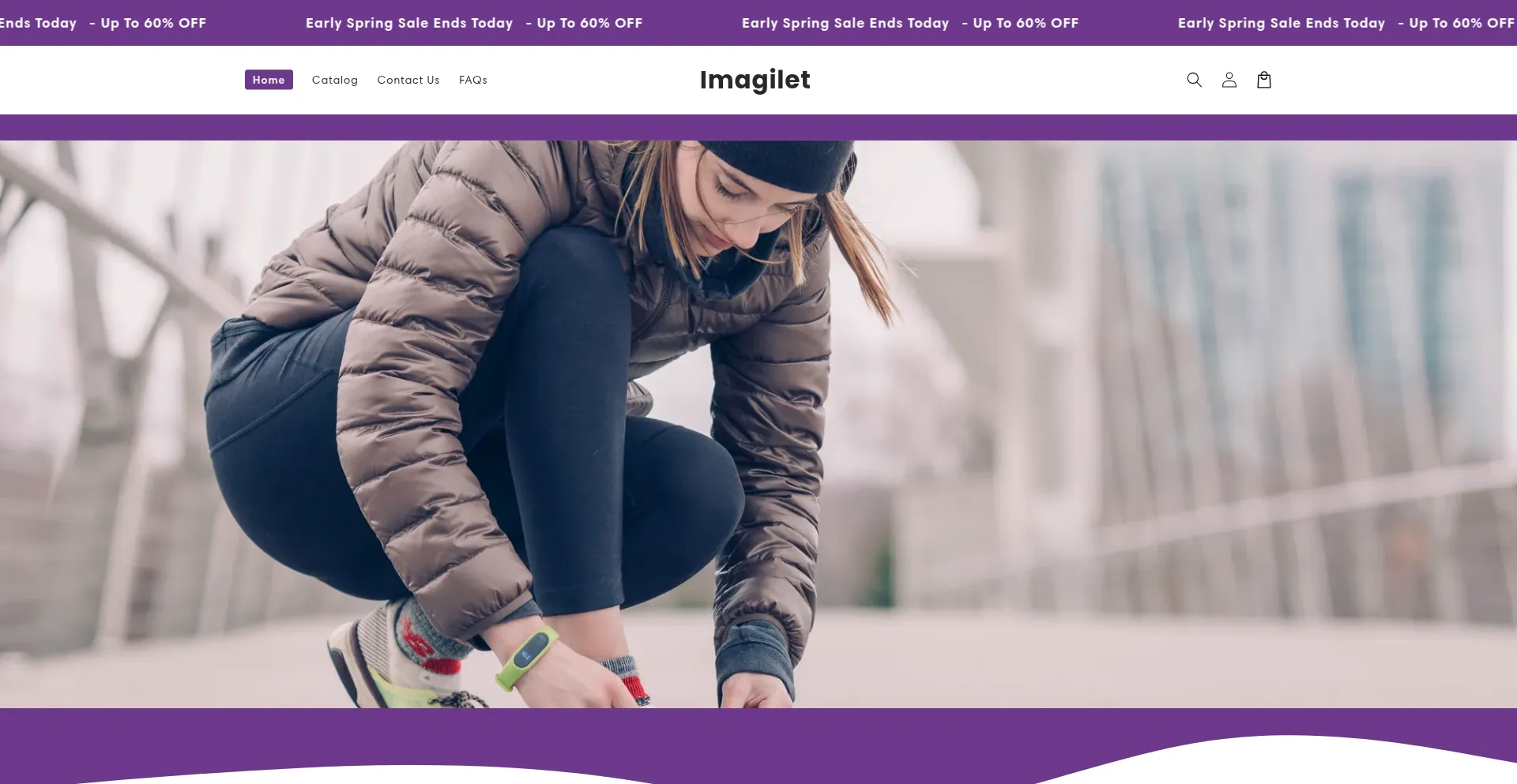 Website screenshot of Imagilet.com
