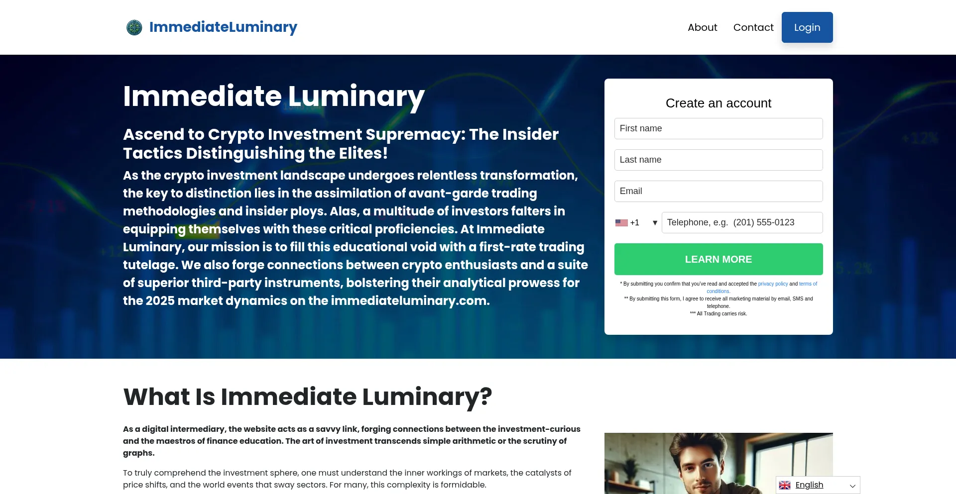 Immediateluminary.com Screenshot