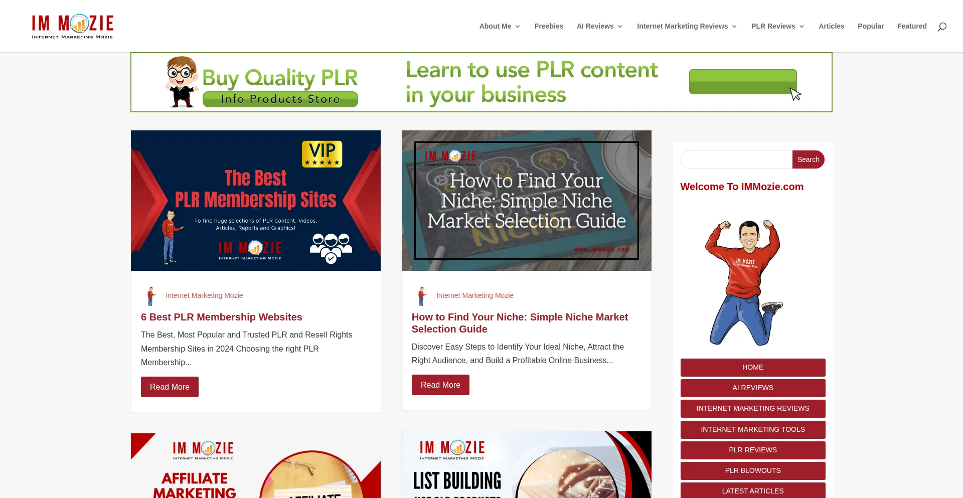 Website screenshot of Immozie.com