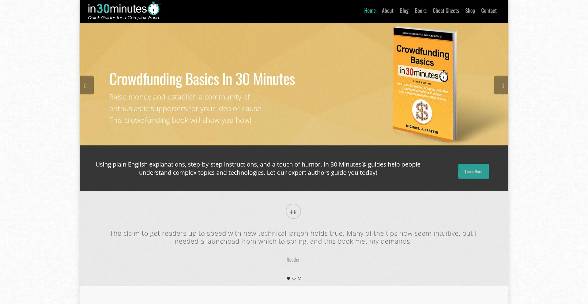 Website screenshot of In30minutes.com