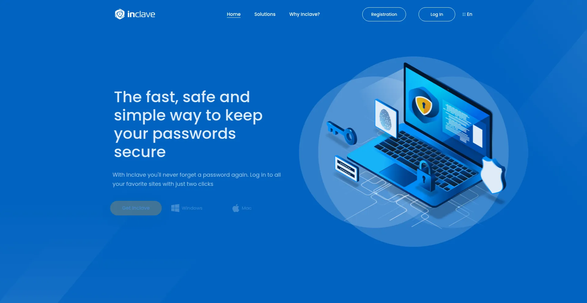 Website screenshot of Inclave.com