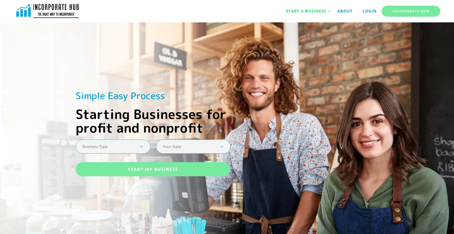 Website screenshot of Incorporate-hub.com