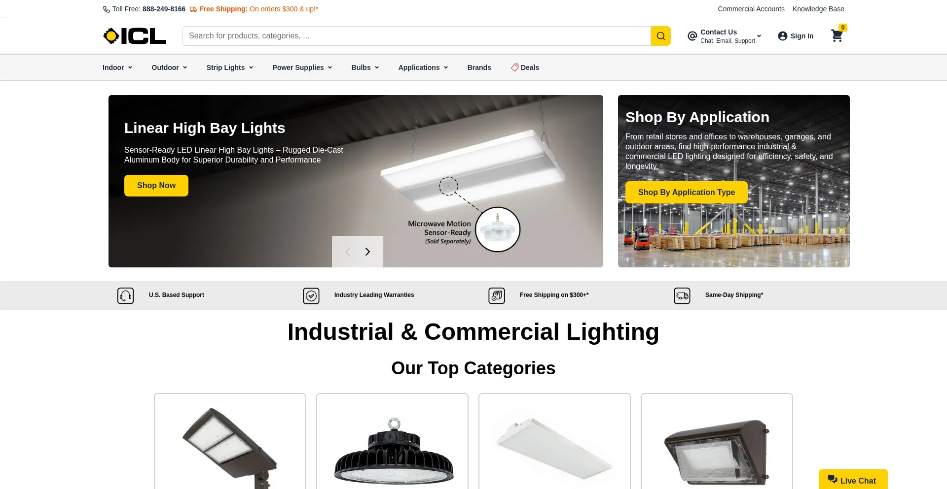 ¿És Seguro y Confiable Industrialcommerciallighting.com?