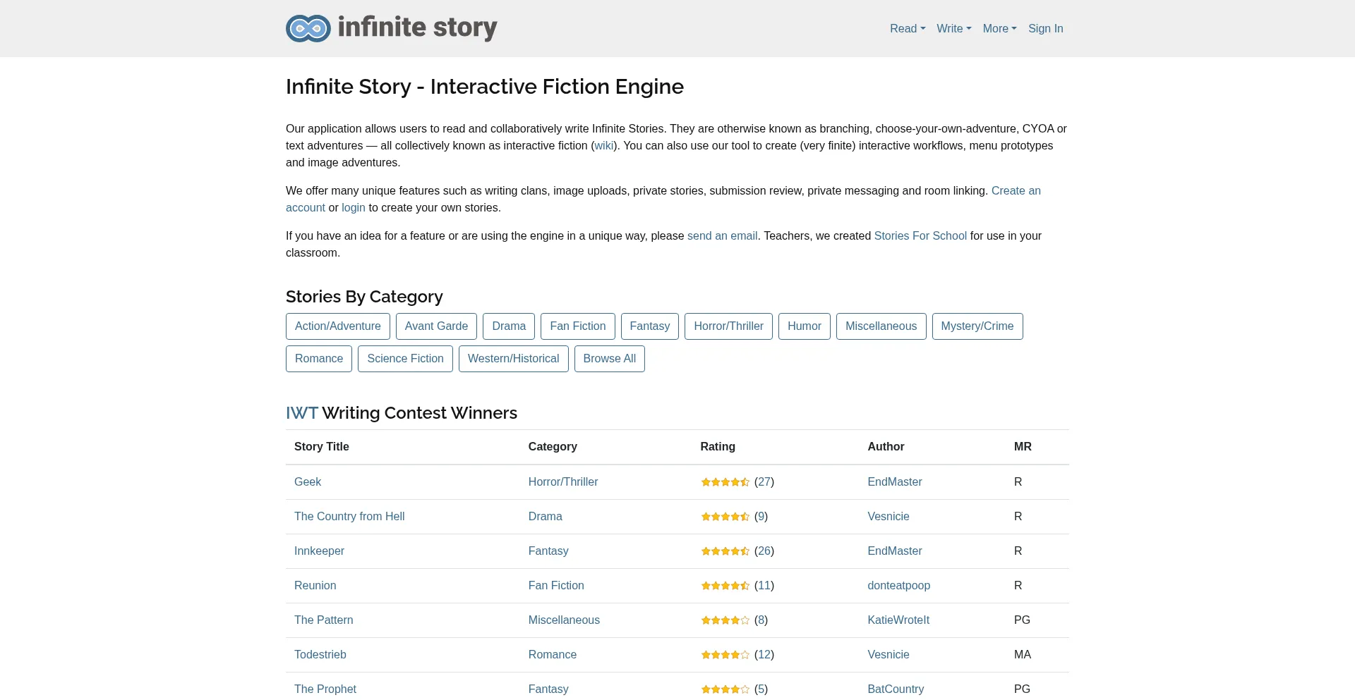 Infinite-story.com