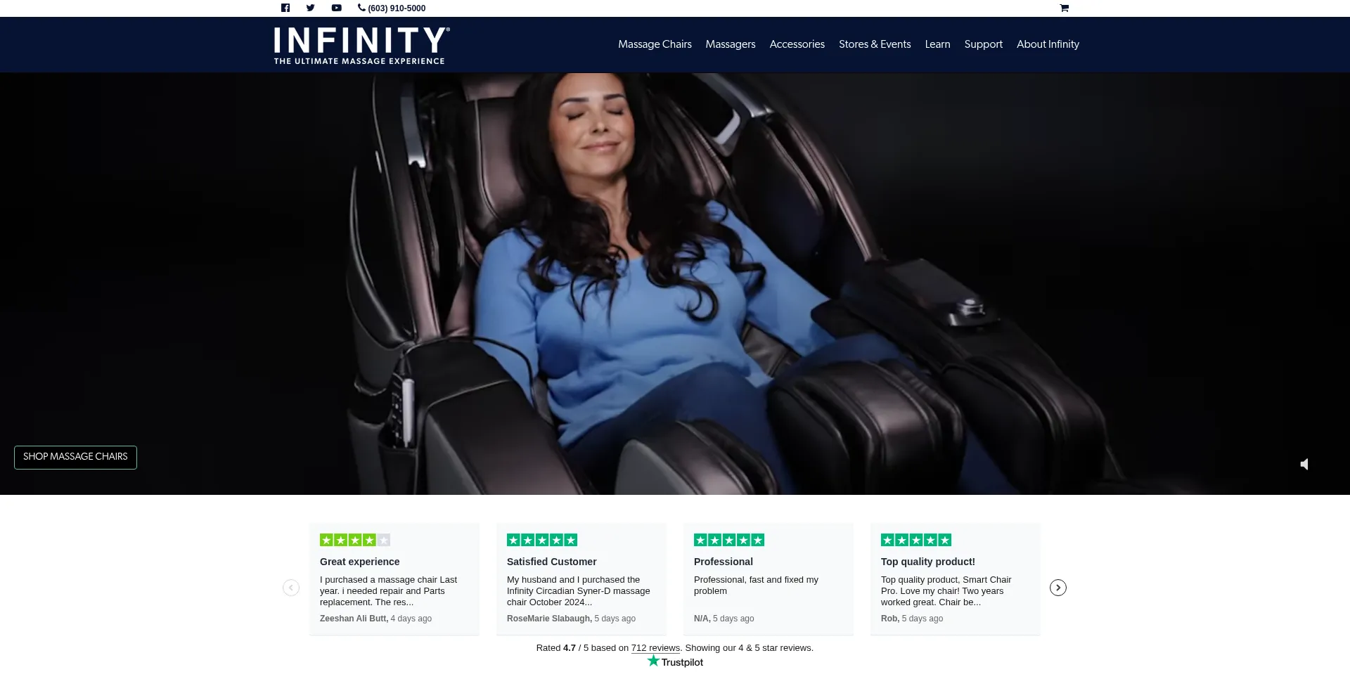 ¿És Seguro y Confiable Infinitymassagechairs.com?