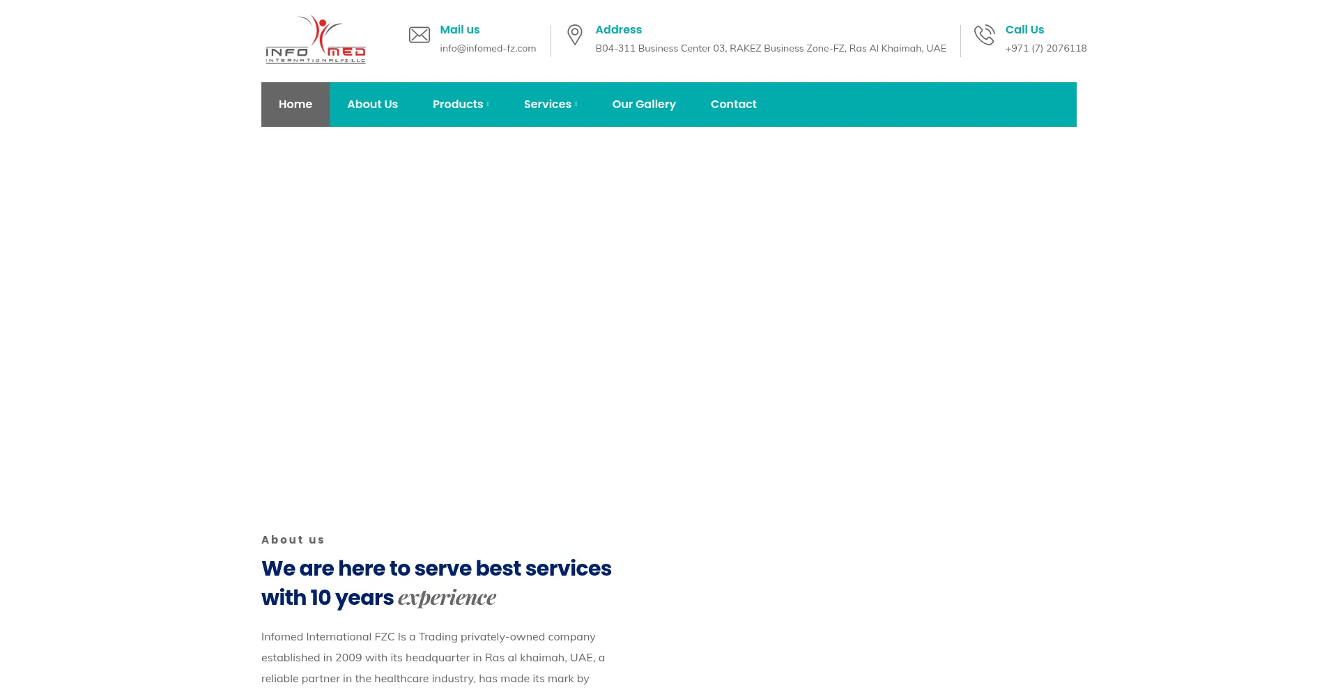 Website screenshot of Infomed-fz.com